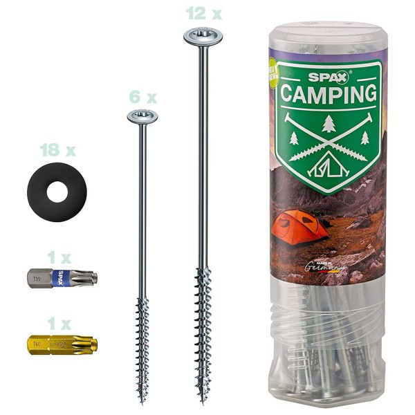 Spax Tent screws camping complete set